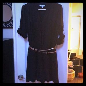 Brand New Sassy Romper with gold accents and belt